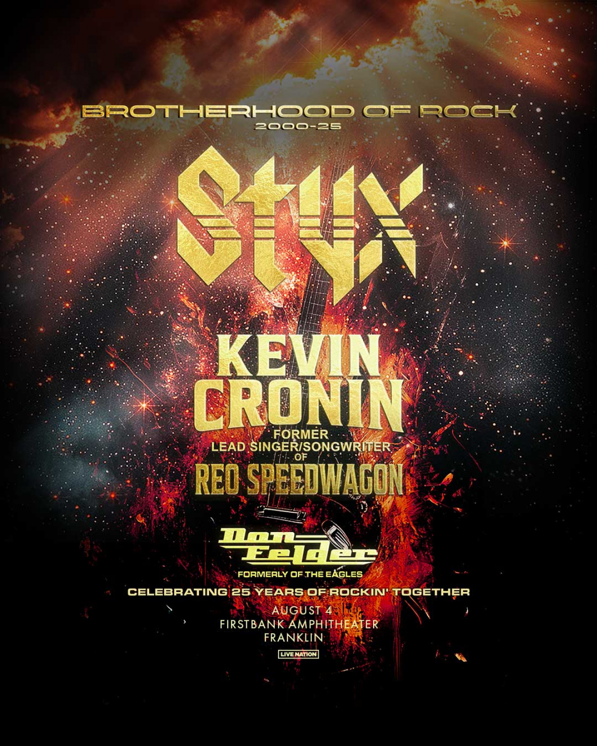 Styx & Kevin Cronin + Don Felder The Brotherhood of Rock Tour